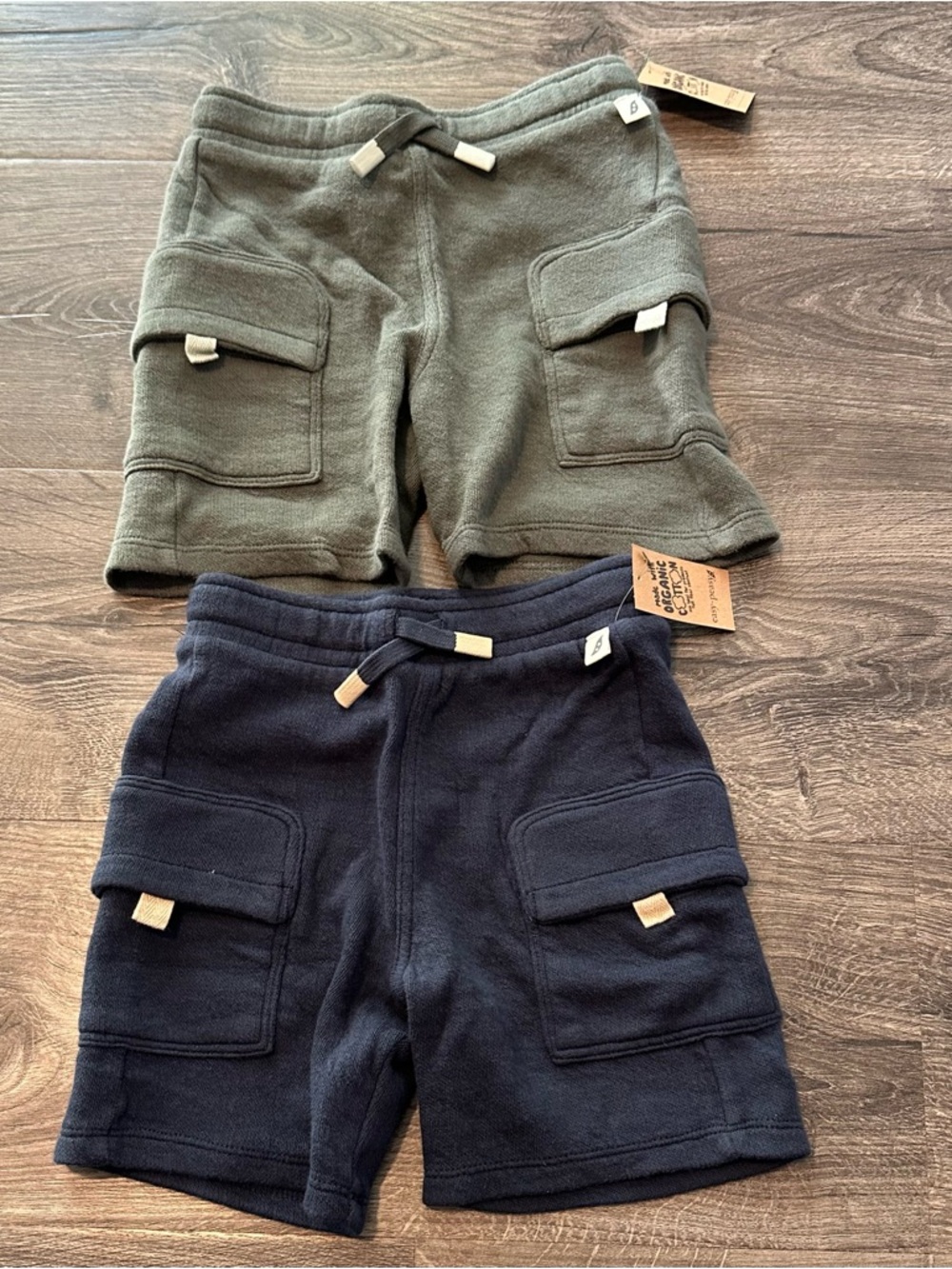 Kids Cargo Shorts - Olive Green & Navy - Easy Peasy 3t Toddler Boy